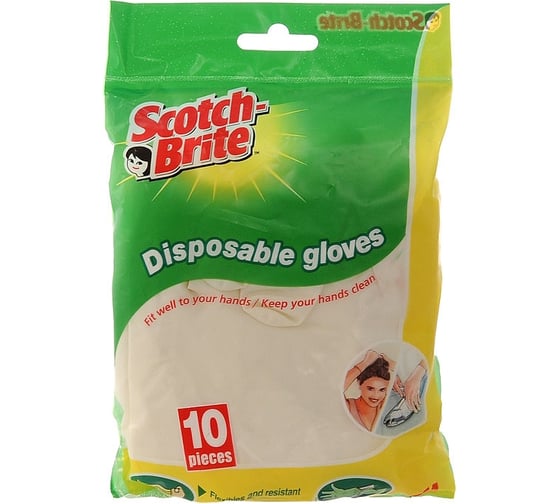 Перчатки одноразовые (р. M; 10 шт.) Scotch-Brite 2400C0039925 1