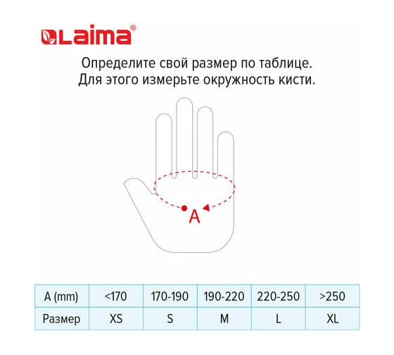 Одноразовые нитровиниловые перчатки LAIMA черные, 50 пар, 100 шт., размер M 608061