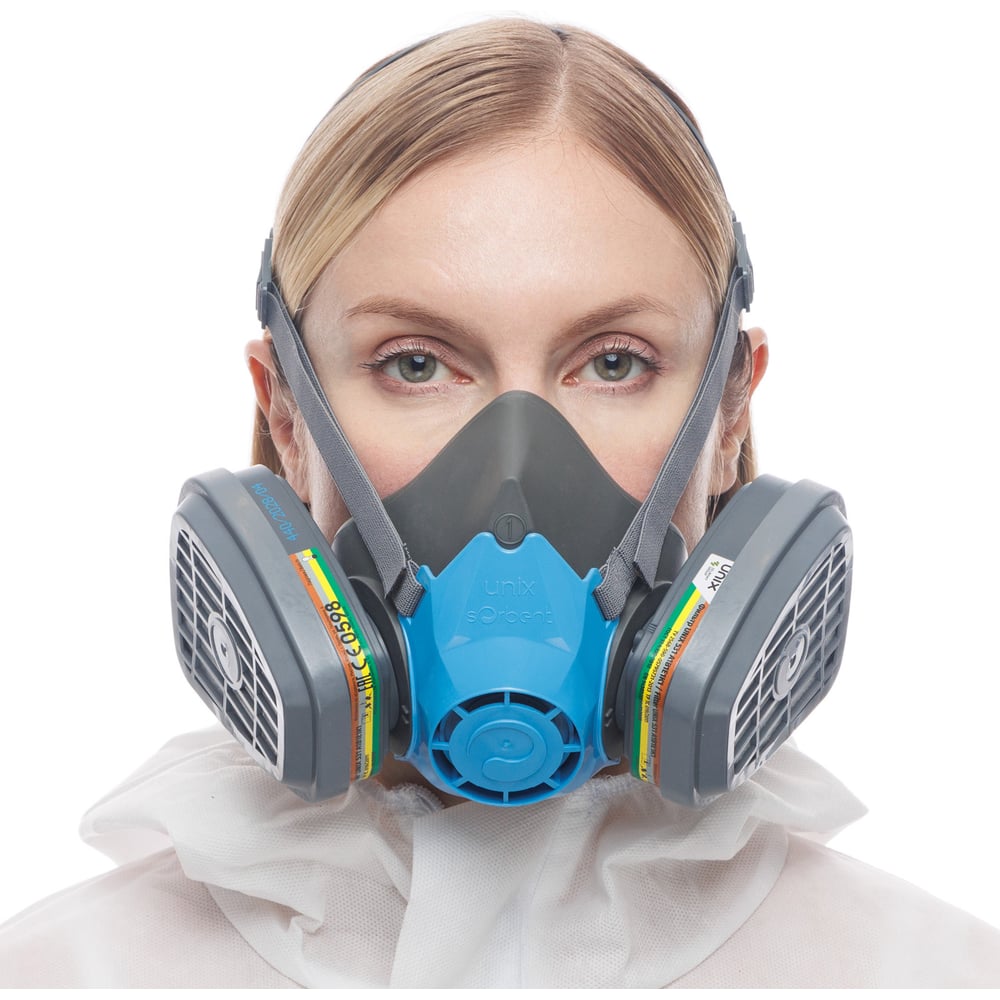 Респиратор в комплекте с фильтрами UNIX 1000 А1В1Е1К1 с Р2, 2 рост 102 ...