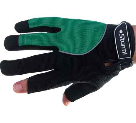 Мужские перчатки с обрезанными большим и указательным пальцами,на липучке Sturm р.M 8054-04-M