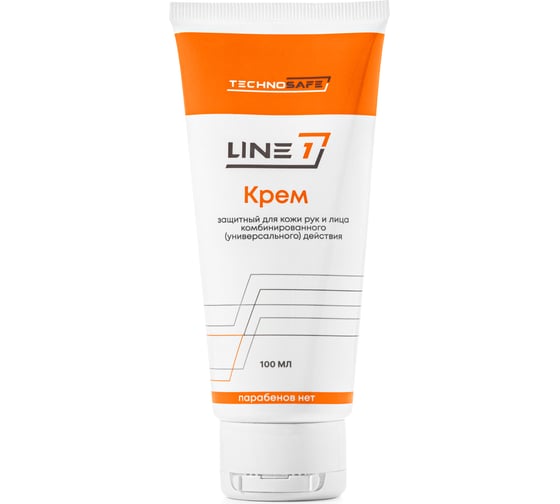 Защитный крем для кожи рук и лица ТЕХНОСЭЙФ LINE 1 комбинированного универсального действия, 100 мл 4660222170682 1