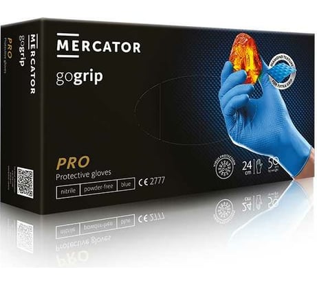 Профессиональные нитриловые перчатки gogrip, синие, размер XXL, 25 пар RP30030006_0001