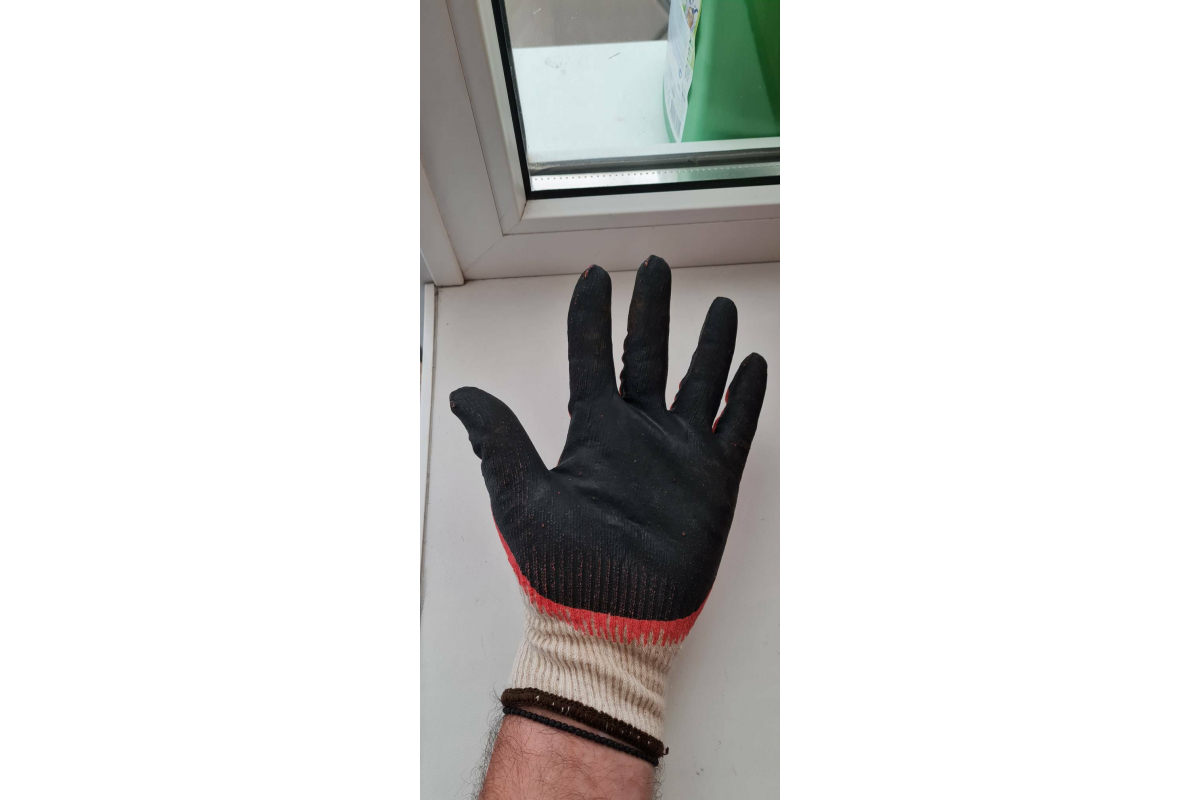 Трикотажные перчатки с двойной обливной ладонью из латекса ЗУБР р. L-XL .
