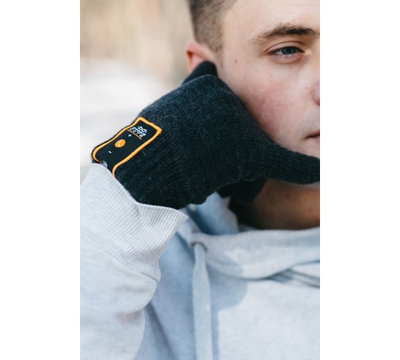 Сенсорные перчатки с гарнитурой Bluetooth р. M черные Dress Cote TALKERS 1-8-013