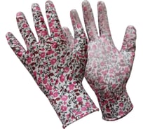 Садовые перчатки СПЕЦ Garden Flowers с покрытием из полиуретана 8 р-р. GF-PP158