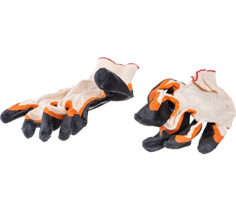 Перчатки Stayer Эксперт 2 трикотажные, двойная обливная ладонь из латекса, х/б, 13 класс, L-XL, 10 пар 11409-H10