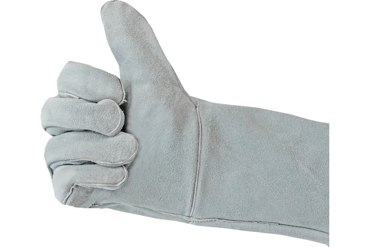 Краги сварщика Optima спилковые, серые, пятипалые HBW-030 &HBW-030_0 ...