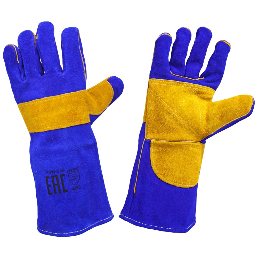 Краги сварщика Optima ТРЭК Люкс спилковые, пятипалые HBW-049 &HBW-049_0 ...