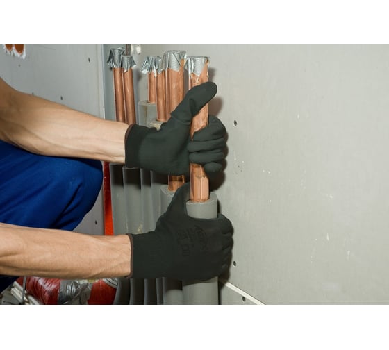 Строительные перчатки HI-TEC KWB серые M/8 9302-20