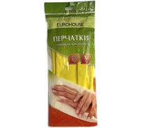 Латексные перчатки с хлопковым напылением EUROHOUSE XL 3699