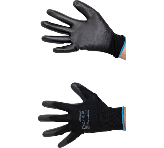 Нейлоновые перчатки с полиуретановым покрытием S.GLOVES TAXO черные, 10 размер 31614-10