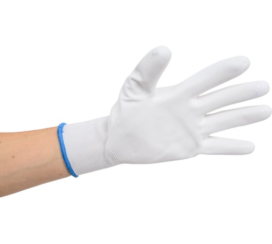 Нейлоновые перчатки с полиуретановым покрытием S.GLOVES KREZ белые, 10 размер 31613-10