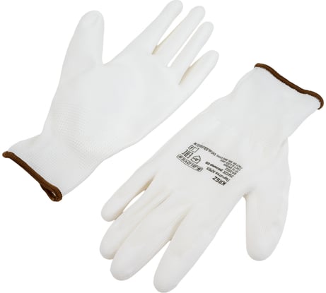 Нейлоновые перчатки с полиуретановым покрытием S.GLOVES KREZ белые, 08 размер 31613-08