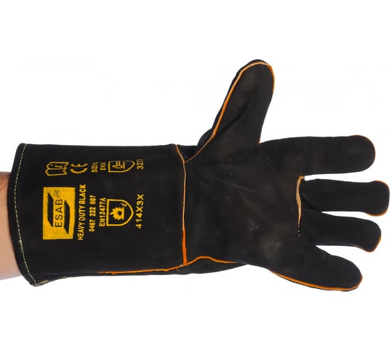Спилковые краги с подкладкой ESAB Heavy Duty BLACK СВ000008904/ 700500429