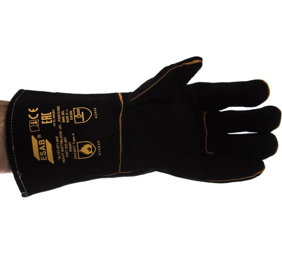 Спилковые краги с подкладкой ESAB Heavy Duty BLACK СВ000008904/ 700500429