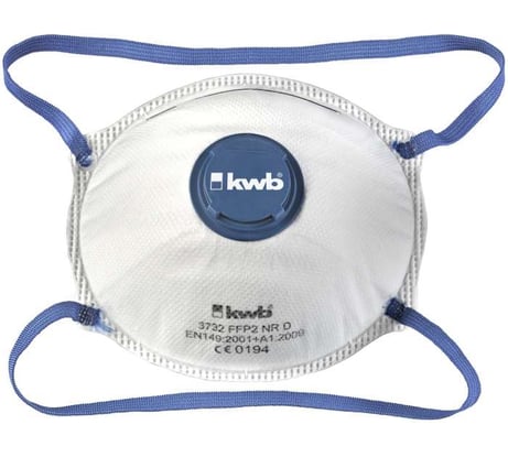 Защитная маска от тонкой пыли с вентилем KWB FFP2 3732-00