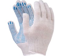 Перчатки FORT х/б с ПВХ белые, 10 класс, 5 нитей 00501448214
