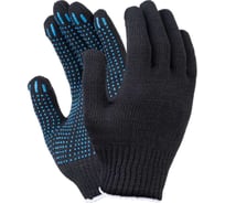 Перчатки FORT х/б с ПВХ черные, 10 класс, 5 нитей 00501448215