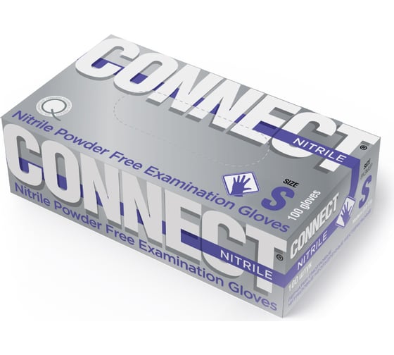 Нитриловые перчатки CONNECT 100 шт., размер S CТ0000004690