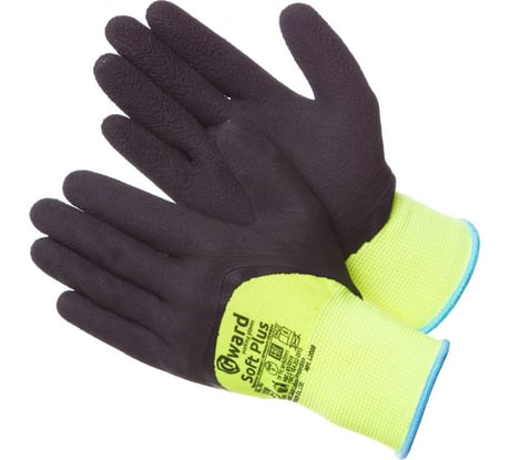 Нейлоновые перчатки со вспененным латексным покрытием Gward Soft Plus, 3/4 облив, р. XL 12 пар L2008