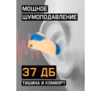Противошумные беруши с металлодетекцией со шнурком Jeta Safety silentium max, 37 дб, 1 пара JEM51