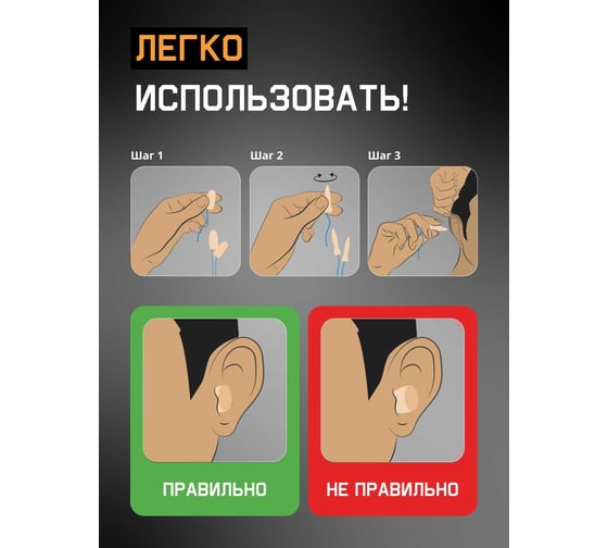 Противошумные беруши с металлодетекцией со шнурком Jeta Safety silentium max, 37 дб, 1 пара JEM51