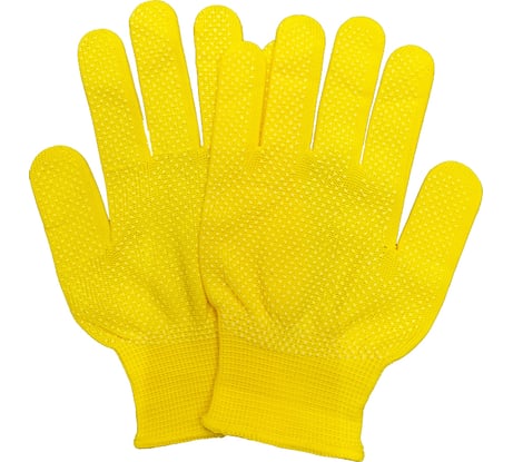 Рабочие перчатки Master-Pro® МИКРОТАЧ желтый, 200 пар, нейлоновые с ПВХ покрытием 2513-NPVC-YEL-S-200