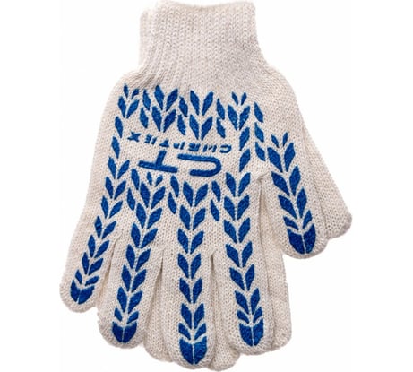 Перчатки х/б с ПВХ-покрытием "Протектор" 7 класс СИБРТЕХ Россия 67704