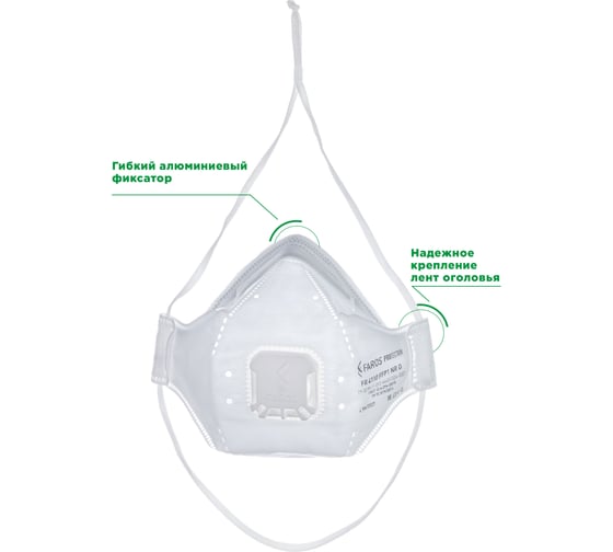 Респиратор FAROS HYGIENE FR 4110 PREMIUM, FFP1 NR D, с клапаном Рес 194