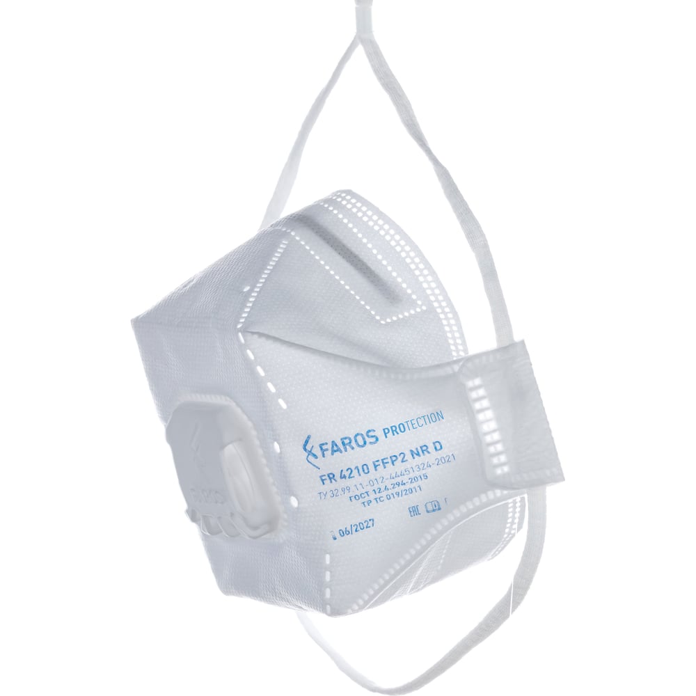 Респиратор FAROS HYGIENE FR 4210 PREMIUM, FFP2 NR D, с клапаном Рес 195 ...