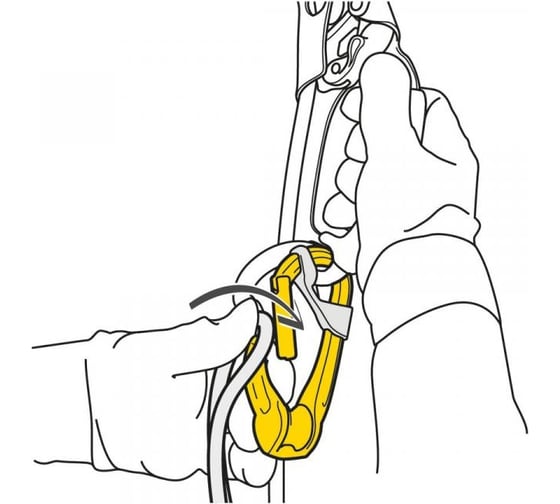 Карабин с роликом Petzl ROLLCLIP A без муфты P74