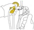 Карабин с роликом Petzl ROLLCLIP Z SL с ручной муфтой P75 SL 2