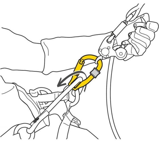 Карабин с роликом Petzl ROLLCLIP Z TL с автоматической муфтой P75 TL