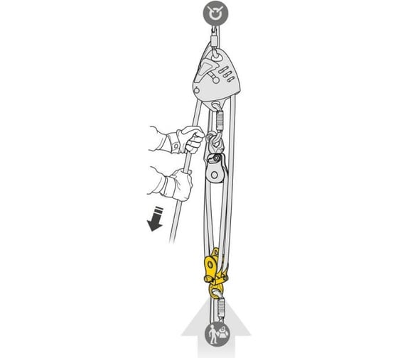 Двойной блок-ролик с вертлюгом Petzl SPIN L2 P001CA00