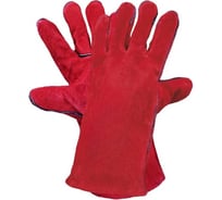 Спилковые краги сварщика ООО Компания САБ красные, 12 пар КРА03