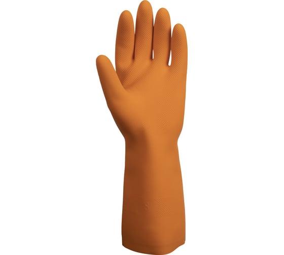 Латексные химостойкие перчатки Jeta Safety 80/50, с хлопковым напылением, 0.7 мм, р. 8/m JCH-401-08-M