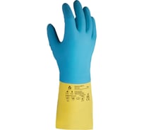 Химостойкие перчатки Jeta Safety 80/50, латекс/неопрен, с хлопковым напылением, 0.7 мм, р. 7/s JNE711-07-S