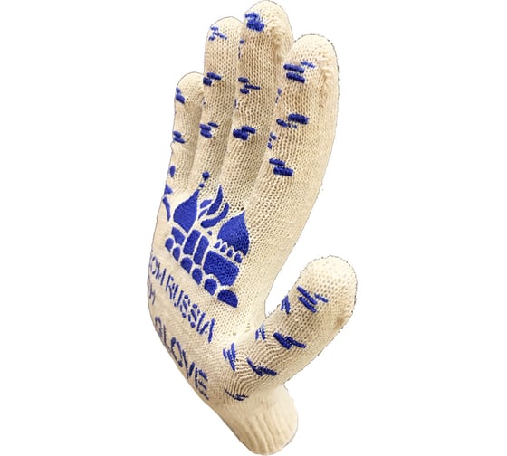 Рабочие перчатки Master-Pro® FROM RUSSIA WITH GLOVE 10 класс вязки, 50 пар 2310-FRWG-50-PVC