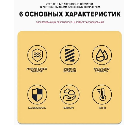 Перчатки рабочие Master-Pro® НОРД акриловые с рельефным латексным покрытием, 50 пар 9210-AQL-50