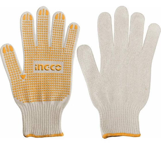 Перчатки с ПВХ точка INGCO XL HGVK05