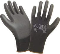 Перчатки 2Hands 2101blk, р-р 9, черный, pu покрытие ладони и пальцев, 240 пар 2101BLK- 9 полная коробка