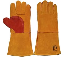 Краги NORM прочные с подкладкой, желтый/красный, 35 см KE1476