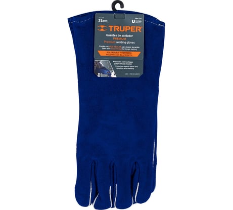 Перчатки сварщика Truper длинные манжеты, комфортная подкладка GU-SOL 15246