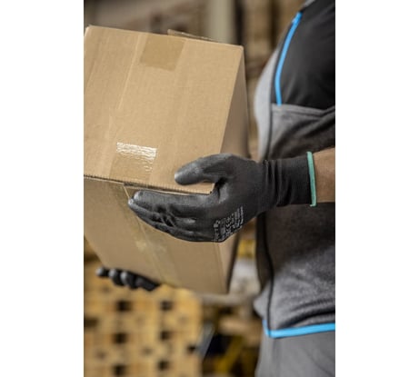 Рабочие перчатки HOEGERT TECHNIK с полиуретановым покрытием, 9 размер 12 пар HT5K757-9