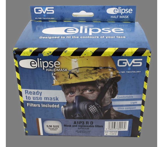 Респиратор-полумаска GVS Elipse A1P3, размер M/L SPR503IFUC