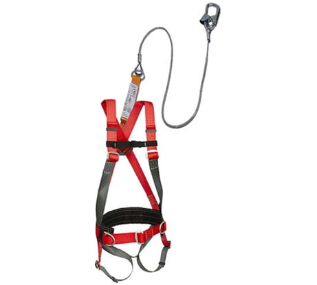 Страховочная система со стропом из металлического троса в ПВХ оболочке и амортизатором ПРОГРЕСС СЕФЕТИ УС 2 аБЖ