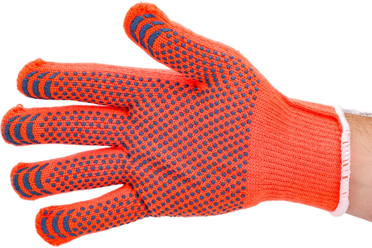 Утепленные акриловые перчатки  с защитой от скольжения, 10 класс .