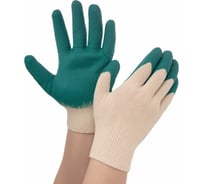 Перчатки с одинарным латексным покрытием Gigant 13 класс, размер 9, зеленые GGL-14