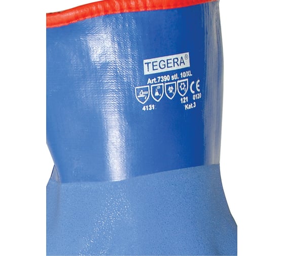 Перчатки TEGERA 7390 на зимней подкладке, маслобензостойкие, противохимические, р. 10 7390-10