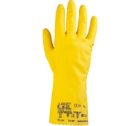 Латексные химические перчатки с хлопковым напылением Jeta Safety размер XXL/11 JL711-XXL(Y)